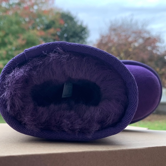 UGG Classic ll Boots TODDLER Girls Purple Wool new - Picture 7 of 8